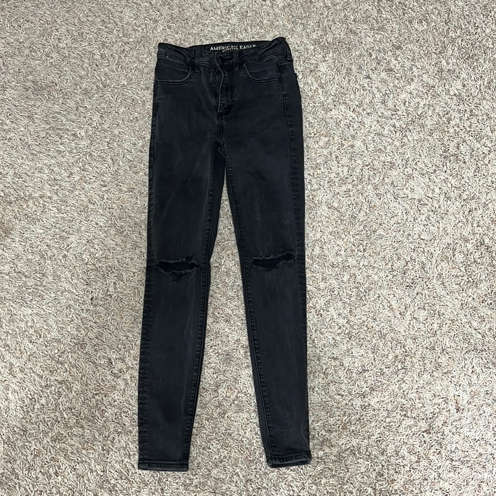 Black American Eagle Super Stretchy Jeans US Size 2